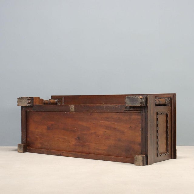 Mid-Century Carved Walnut Chest, Italy For Sale - Image 10 of 11