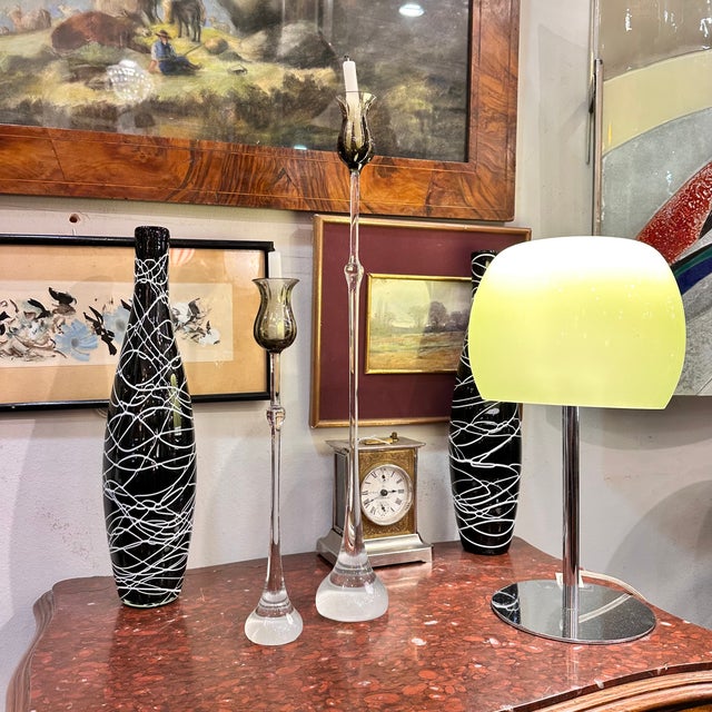 Tulip Candleholders in Blown Glass by Bjönn Wiinblad for Rosenthal, Germany, 2000s, Set of 2 For Sale - Image 3 of 18