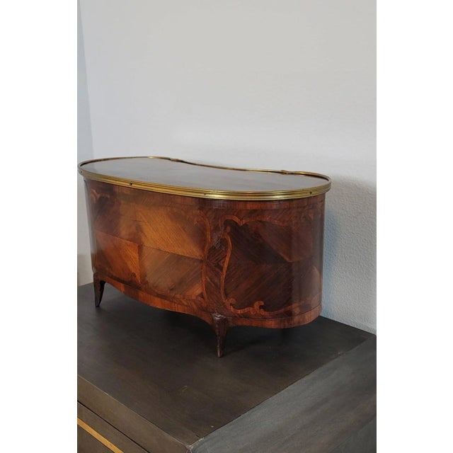 19th Century Antique French Louis XV Style Kingwood Marquetry Signed Bibus For Sale - Image 5 of 11