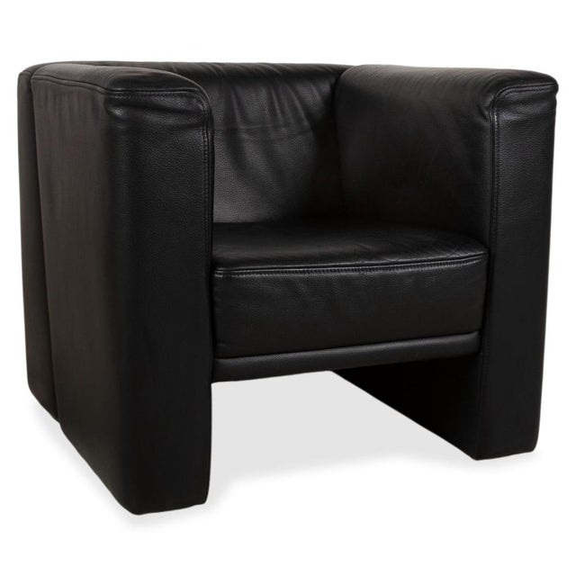 Modern Chairs in Black Leather from Brühl, Set of 2 For Sale - Image 3 of 14
