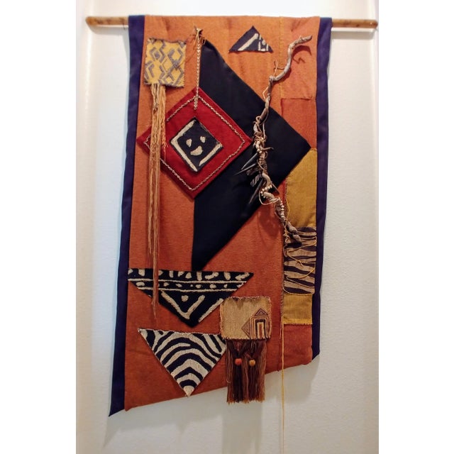 Copper Masai Fabric Hanging Art For Sale - Image 8 of 8