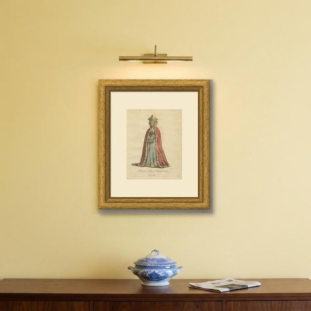 Jefferys, Habit of a Lady of Livonia in 1577, Hand Colored Jefferys Costume Plate, 1757, Engraving For Sale - Image 6 of 8