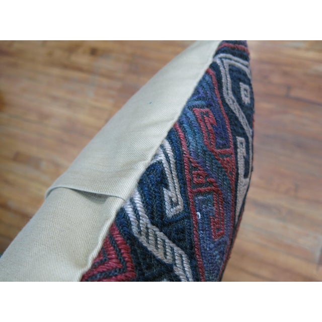 Rustic Zabihi Collection Tribal Traditional Kilim Pillow For Sale - Image 3 of 5