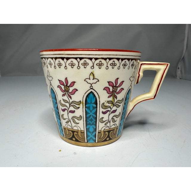 19th Century Minton for Maison Toy Paris Demitasse Cup & Saucer RARE For Sale - Image 5 of 10