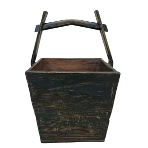 Chinese Lacquered Grain Bucket
