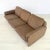 Dimensions: H 27.5” x W 79” x D 34” x SH 16" Vintage De Sede DS61 brown leather three-seat sofa with removable cushions....