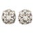 Vintage 1960s Kramer Rhodium Plated White Givre Clip Earrings - 2 Pieces For Sale