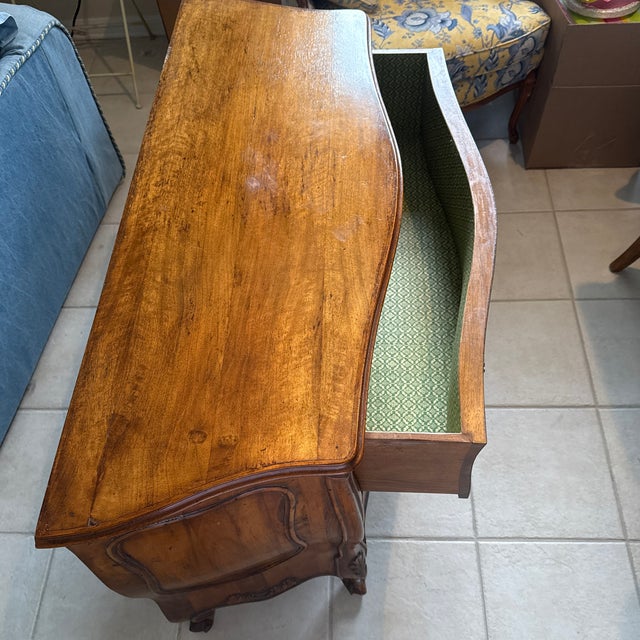 Antique Mahogany Queen Anne Style Demi Lune Console Table For Sale - Image 9 of 10