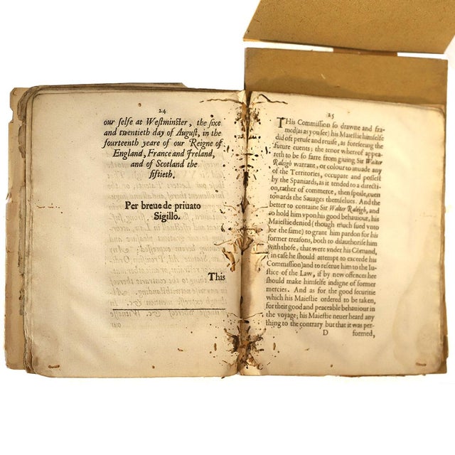 Paper Rare 1st Edition Book: A Declaration of the Demeanor by Sir Walter Raleigh & Francis Bacon For Sale - Image 7 of 11