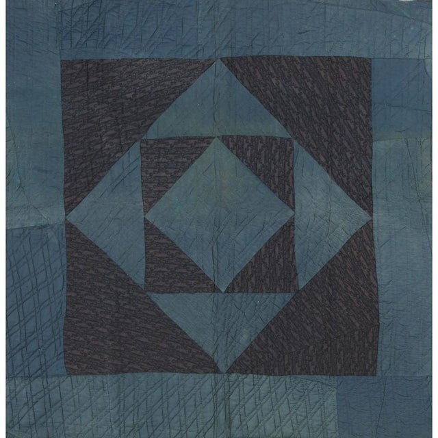 Antique Quilt America Multicolor 1890s Square Rug, Circa Date: 1890s. This exceptional textile is a striking example of a...