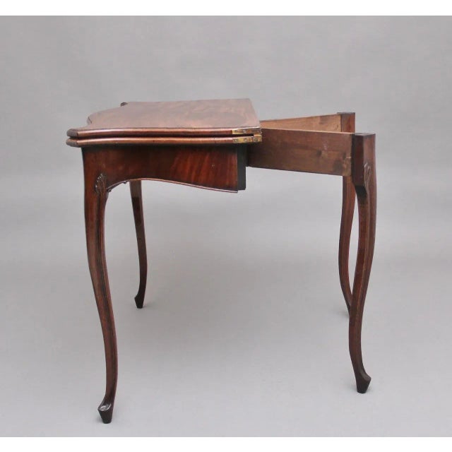 19th Century Mahogany Card Table For Sale - Image 5 of 11