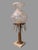 Antique Victorian Gilt Metal Astral Solar Lamp Frosted Grape Etched Shade With Prisms For Sale - Image 11 of 11