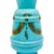Antique 19th Century French Blue Celeste Opaline Glass Vase With Hand-Painted Jeweled Enamel For Sale - Image 4 of 9