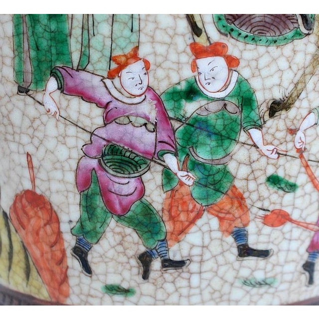 Large Canton Crackled Porcelain Baluster Vase, China, 19th Century For Sale - Image 15 of 18