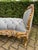 Late20C French Louis XVI Gold Gray Velvet Settee-1Pc For Sale - Image 4 of 13
