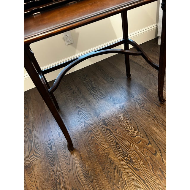 Theodore Alexander Kaye Campaign Flip-Top Desk With Leather Writing Surface For Sale - Image 10 of 15