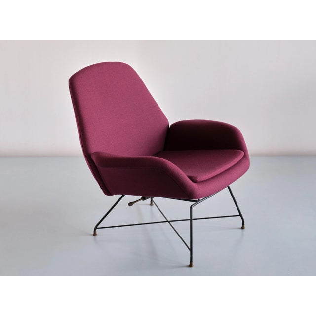 1960s Italian Lotus Adjustable Lounge Chair by Augusto Bozzi for Saporiti Italia, 1960s For Sale - Image 5 of 15
