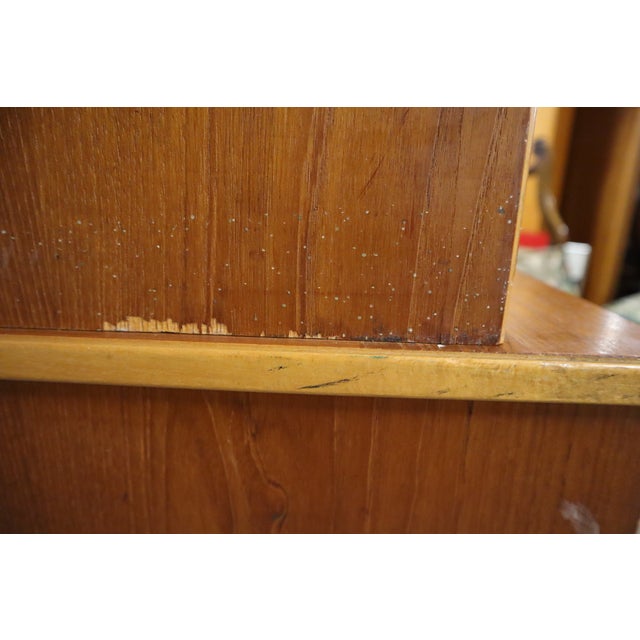 Brown Scandinavian Mid-Century Modern Double Bodied Cabinet For Sale - Image 8 of 12