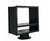 Modernly designed swivel cabinet, often used as a contemporary designed center console table or a TV stand, featuring a...