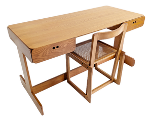 Mid-Century Modern Desk and Chair by Derk Jan De Vries, 1970s, Set of 2