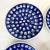 Navy Blue 1980s Vintage Boho Chic Boleslawiec Polish Pottery Salad Plates, Original Peacock - Set of 6 For Sale - Image 8 of 9