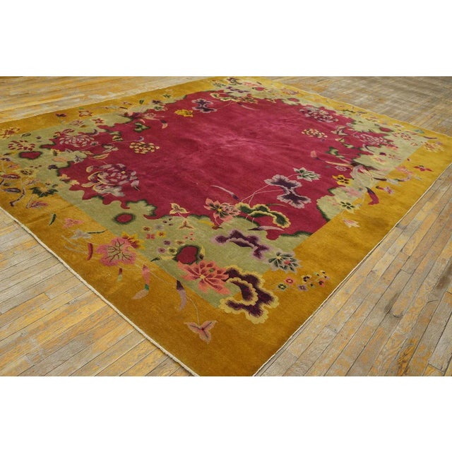 Art Deco Antique 1920s Chinese Walter Nichols Art Deco Rug Carpet For Sale - Image 3 of 12