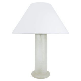 Table Lamp with Sandblasted Glass Base by Karl Springer, 1970s For Sale