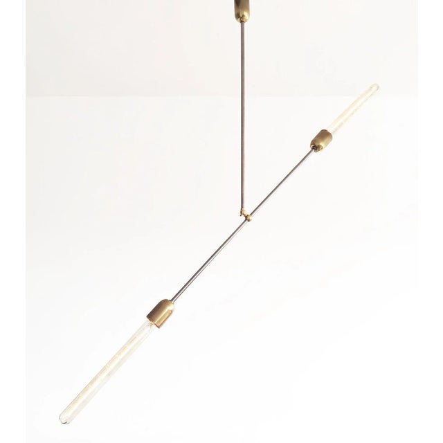 Not Yet Made - Made To Order Industrial Steel & Brass Modern Pendant Lamp from Balance Lamp For Sale - Image 5 of 5