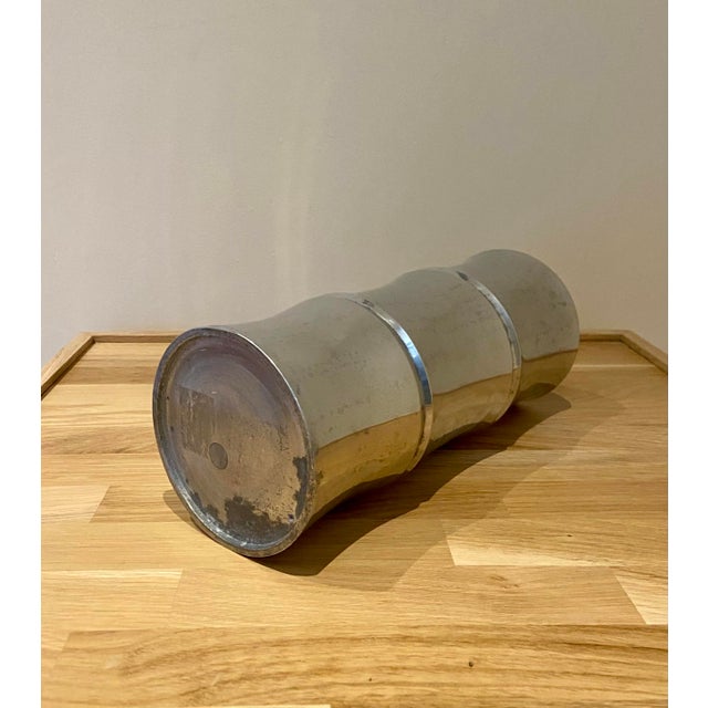 Mid-Century Modern Italian Sculptural Aluminium Vase, 1960s For Sale - Image 6 of 8
