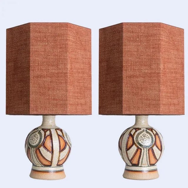 Lamps from Soholm with Lampshades by René Houben, 1960s, Set of 2 For Sale - Image 12 of 12