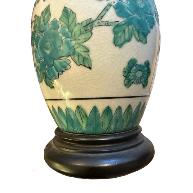 Ceramic Antique Japanese Imari Ginger Jar Lamp For Sale - Image 7 of 7