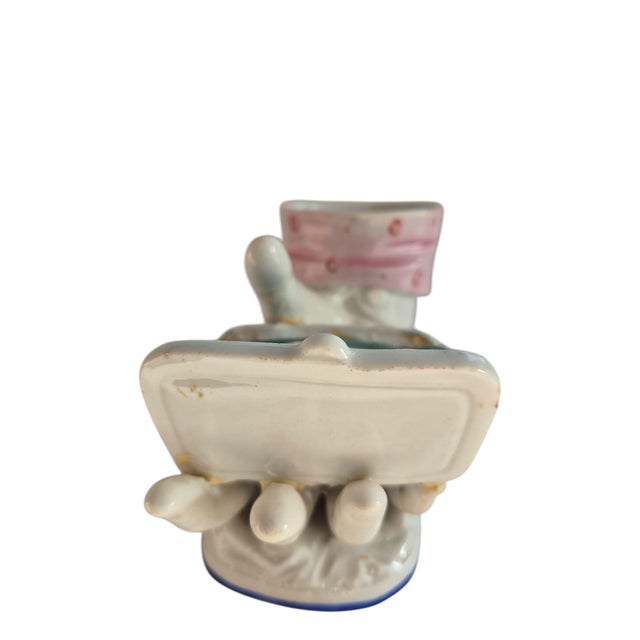 Mid-Century Modern Vintage Porcelain Hand Planter Trinket Dish 1950's Mid Century Ring Holder For Sale - Image 3 of 15