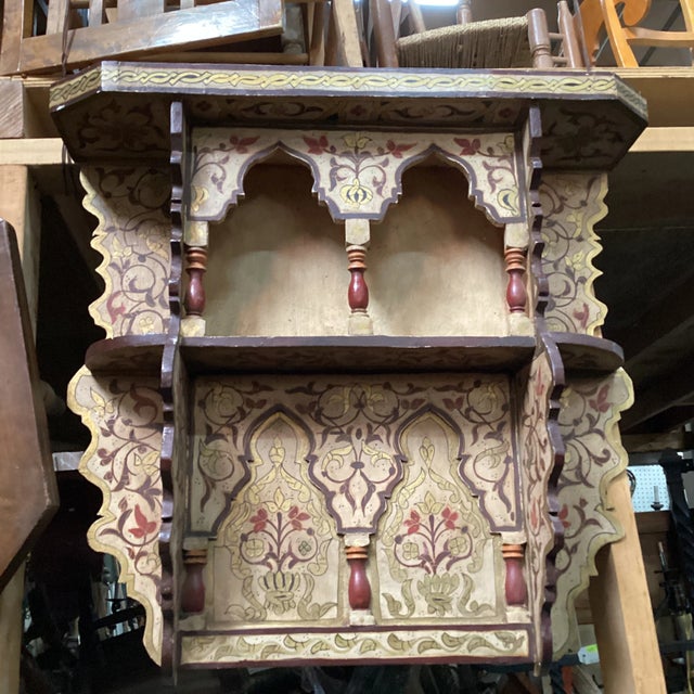Moroccan Mid 20th Century Moroccan Spice Shelf in Cream For Sale - Image 3 of 10