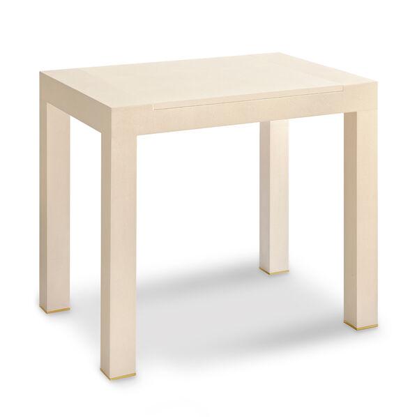 AERIN AERIN Faux Shagreen Game Table, Cream For Sale - Image 4 of 10