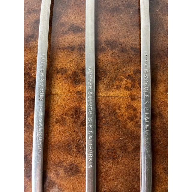 Vintage BBQ Skewers in Stainless Steel With Copper Handle Set of 6 For Sale - Image 9 of 11