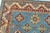 Kazak Rug 6’9” X 10’1” Blue Wool Tribal Hand-Knotted Oriental Carpet For Sale In Philadelphia - Image 6 of 12