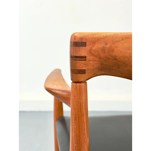 Teak and Leather Armchair by H. W. Klein for Bramin, 1960s For Sale - Image 12 of 18