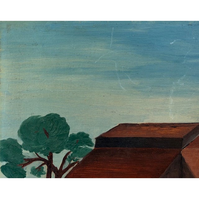 Folk Art Red Barn Painting - New Hampshire For Sale - Image 4 of 7