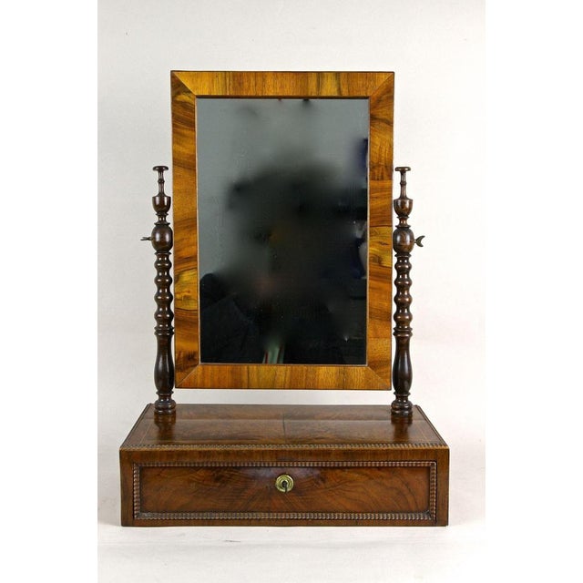 Charming 19th century table top Biedermeier vanity table with drawer from the so-called "second" period in Austria around...