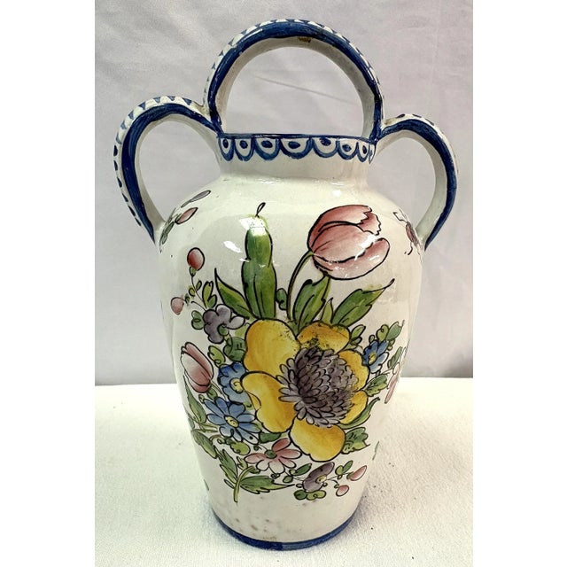 Ceramic Vintage Signed French Faïence Hand Painted Pottery Teapot For Sale - Image 7 of 12