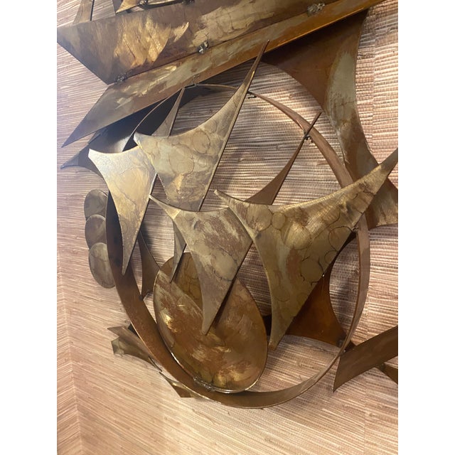 Metal Mid-Century XL Brutalist Wall Sculpture For Sale - Image 7 of 13