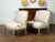 Cream Pair of French 1900s Louis XVI Style Walnut Settees with Scrolling Arm Supports For Sale - Image 8 of 8