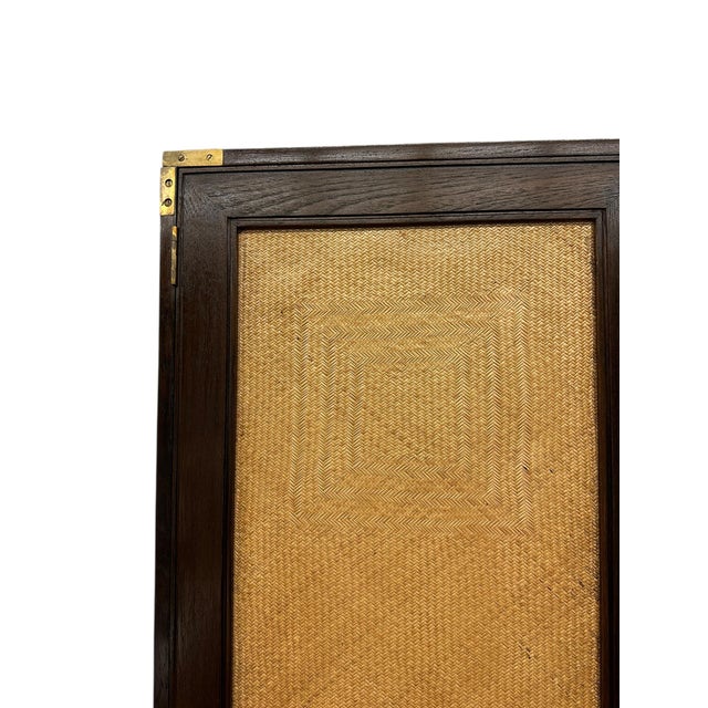 Late 20th Century Campaign Rattan Linen Press For Sale In New York - Image 6 of 14