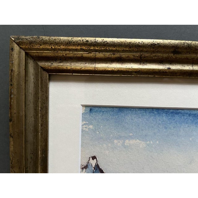 1940s Joe Steinthal, Mountain Landscape in Winter, 1947, Watercolor, Framed For Sale - Image 5 of 8