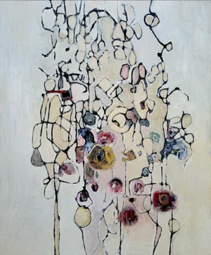 2024 Abstract Expressionist Oil Painting, "Drift" By Lynn Christian