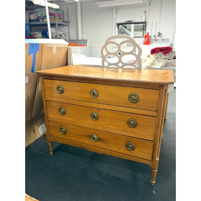 19th Century French Louis XVI Style Three Drawer Chest For Sale - Image 9 of 13