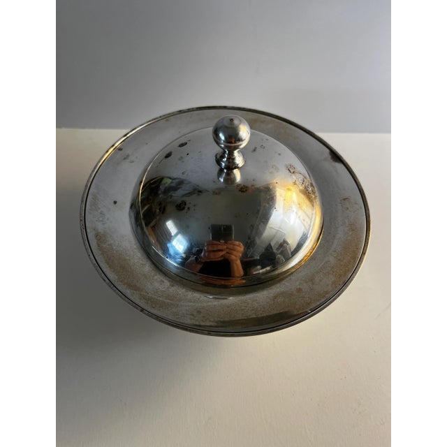 Mid-Century Modern William Adams Silver Plate Bowl For Sale - Image 4 of 10