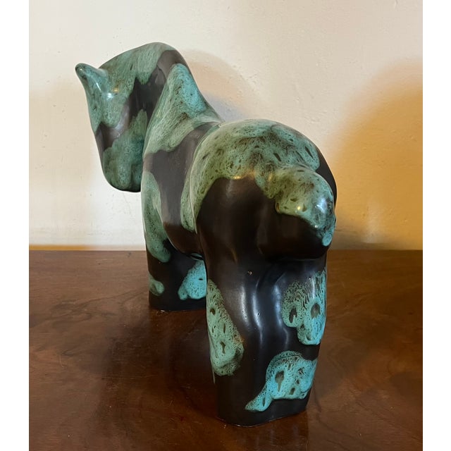 Large 1940's Mid-Century Modern Art Pottery Horse by Marianna Von Allesch (German 1886-1972) for Carola Ceramics For Sale - Image 10 of 14