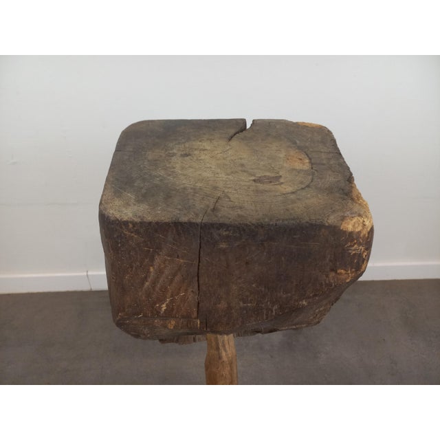 Brutalist Brown Butchers Block For Sale - Image 12 of 17