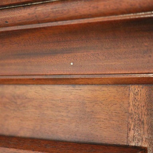 Brown Antique Ithaca Clock Co. Tall Case Walnut Grandfather Clock C1920 For Sale - Image 8 of 15